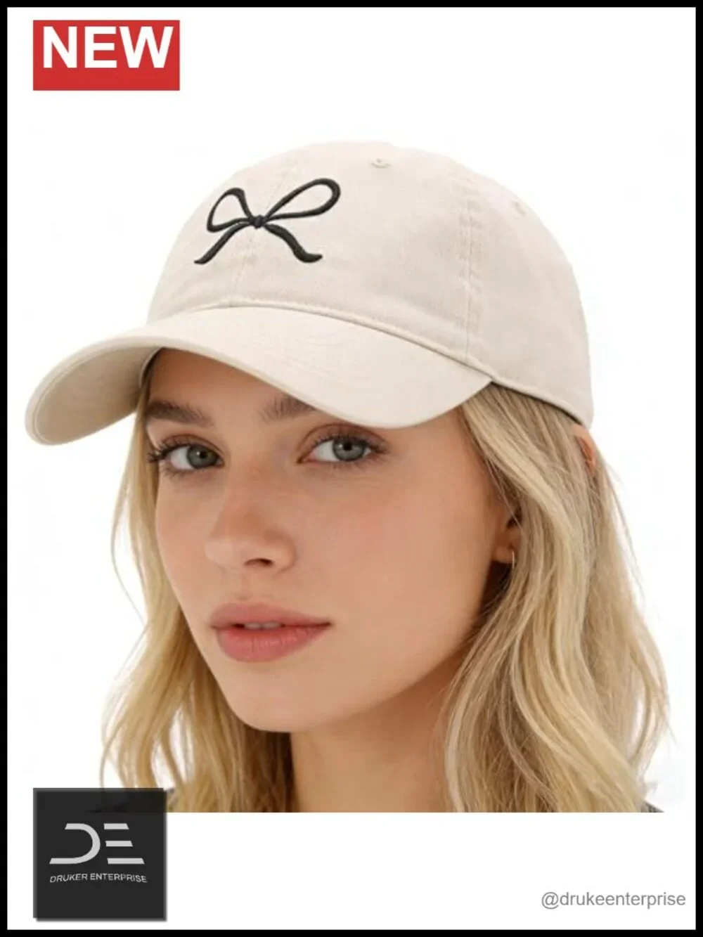 Trendy Bow-Tie Baseball Cap with Adjustable Tether for Outdoor Activities